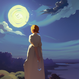Listia Digital Collectible: The Moon & sky with Willow
