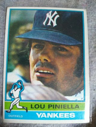 Lou Pinella Yankees 1976 Topps