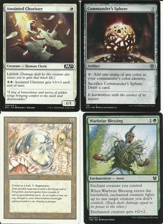 4 MTG Cards: 1994 Living Wall, 2023 Commander Sphere #128 & More