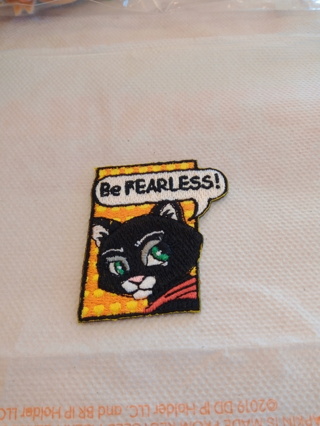 Fearless Cat Iron-on Patch