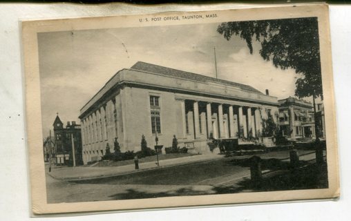 1948 U.S. Post Office-Taunton, Ma. RPPC