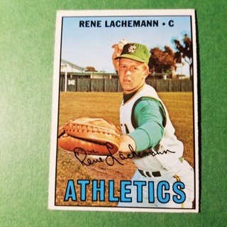 1967 - TOPPS BASEBALL CARD NO. 471 - RENE LACHEMANN - A'S- EXMT/NRMT/MT. - READ