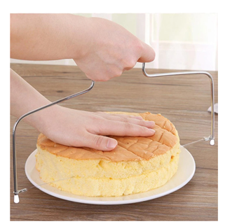 Double Line Cake Cut Slicer Kitchen Cooking Tool Cake Cutter Adjustable Stainless Steel Device 