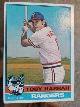 1976 TOPPS TOBY HARRAH TEXAS RANGERS BASEBALL CARD# 412