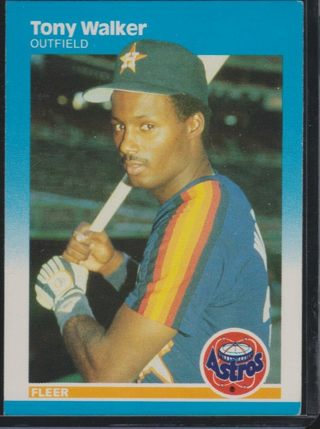 Tony Walker 1987 Fleer Houston Astros