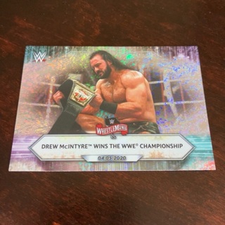 2021 Topps WWE - [Base] - Silver Foilboard #53 WrestleMania 36 - Drew McIntyre Wins ...