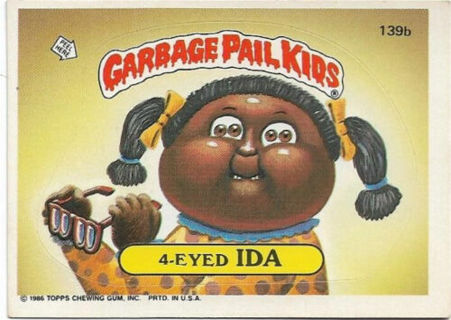 1986 TOPPS GARBAGE PAIL KIDS 4-EYED IDA CARD