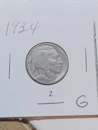 1934 Buffalo Nickel! 34.2