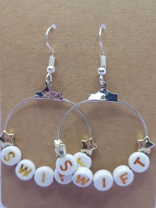 Silver Hoop Swift Earrings