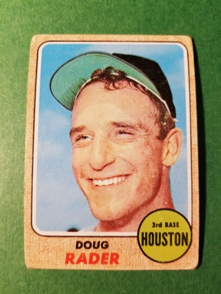 1968 - TOPPS EXMT - NRMT BASEBALL - CARD NO. 332 - DOUG RADER - HOUSTON