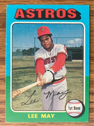 1975 Topps Lee May baseball card 