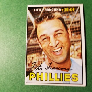 1967 - TOPPS BASEBALL CARD NO. 443 - TITO FRANCONA - PHILLIES - EXMT/NRMT/MT. - READ