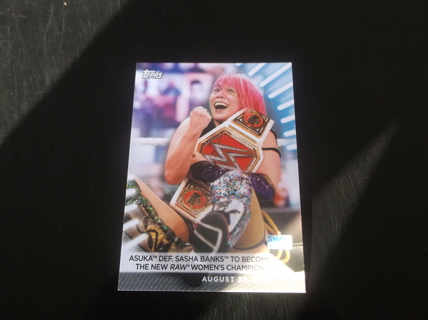 2021 Topps WWE Women's Division   divas  Asuka def Sasha Banks  card  #  66