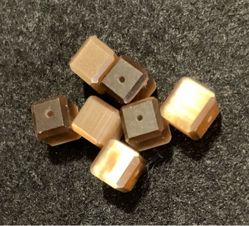 Brown Square Glass Beads