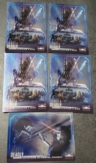 5 Aliens Vs Predator 2007 Cards