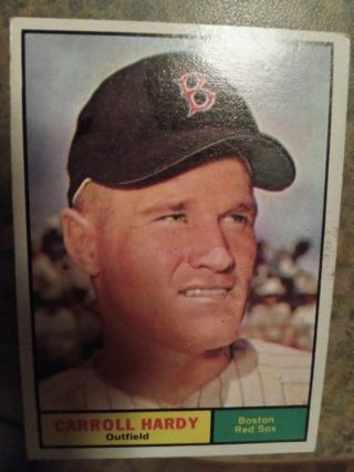 1961 TOPPS CARROLL HARDY BOSTON RED SOX BASEBALL CARD# 257