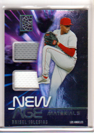 Raisel Iglesias, 2022 Panini Capstone New Age Materials Duel RELIC Card #NAM-RI, Angels, (EL)