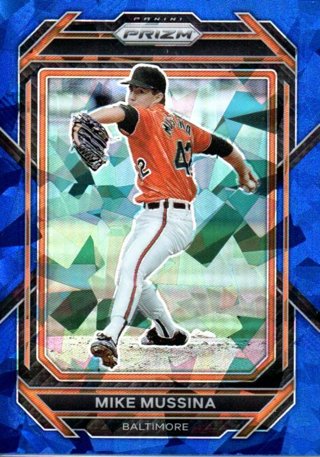 2023 Panini Prizm Mike Mussina Blue Ice