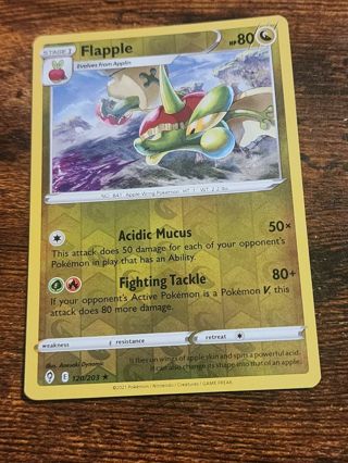 Pokemon Flapple reverse holo rare 120/203