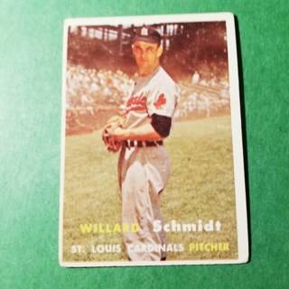 1957 - TOPPS BASEBALL CARD NO. 206 - WILLARD SCHMIDT - CARDINALS