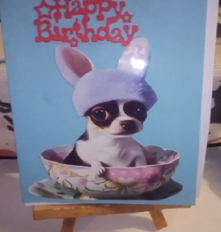 Happy Birthday Chihuahua -Design Blank Note Card