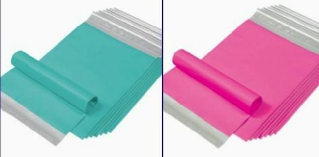 ↗️SPECIAL⭕(2) POLY MAILERS 10x13" (1) PINK & (1) TEAL ⭕