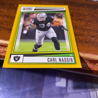 2022 score yellow Carl nassib football card 