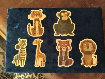 6 - "ZANY ZOO ANIMAL" STICKERS