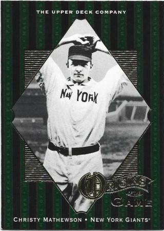 2001 UPPER DECK CHRISTY MATHEWSON ORIGINS OF THE GAME CARD