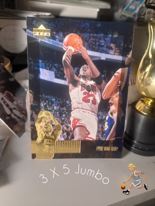 1996 Michael Jordan UD Hologram Jumbo 3 X 5 Bulls 1992 MVP