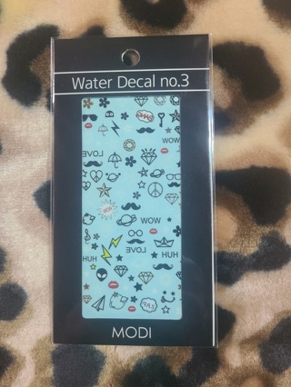 NEW MODI WATER DECAL no. 3 FOR NAILS