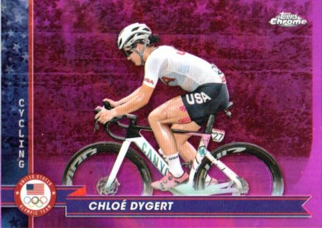 2024 Topps Chrome Olympics Chloe Dygert Pink Refractor #105