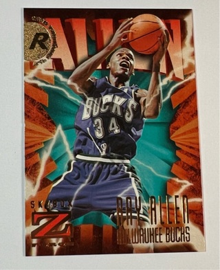 Ray Allen Rookie Card 1996-97 Skybox Z Force #140 NBA Basketball Insert Bucks