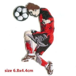 1 Sport Soccer IRON ON PATCH Soccer Player Head Butt Embroidered Clothing Accessory