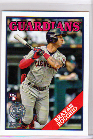 Brayan Rocchio, 2023 Topps 35th Anniversary ROOKIE Card #BUS-47, Cleveland Guardians. (L