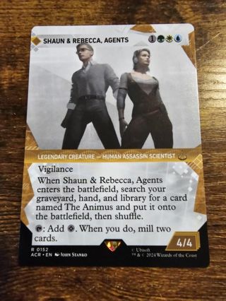 Magic the gathering mtg Shaun and Rebecca Agents borderless rare card