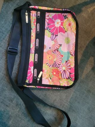 LeSportsac Bright Floral Pink Crossbody Bag