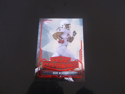 2022 SAGE   Peak Performance    Deon McIntosh  red  parallel  card  #  PKA-DM   washington state 