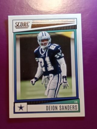 Two Dallas Cowboys Deion Sanders Football Cards