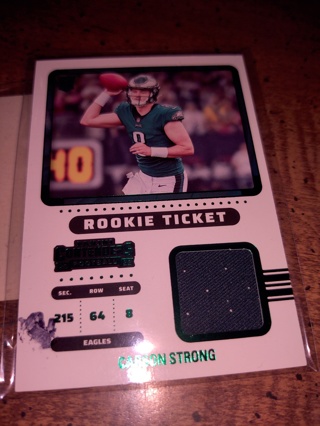 Carson strong, rookie game used eagles