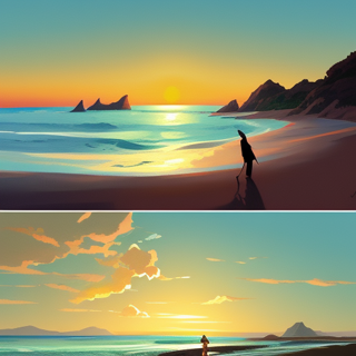 Listia Digital Collectible: Beautiful Sunset on the beach.