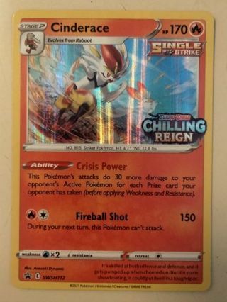 Cinderace swsh112 rare holo promo NM Pokemon