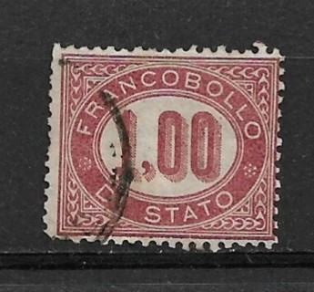 1875 Italy ScO5 1L Official used