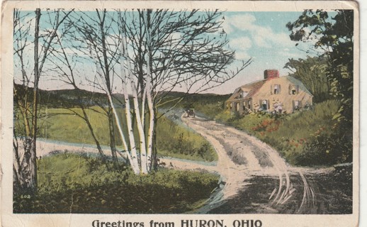Vintage Used Postcard: 1919 Greetings from Huron, OH