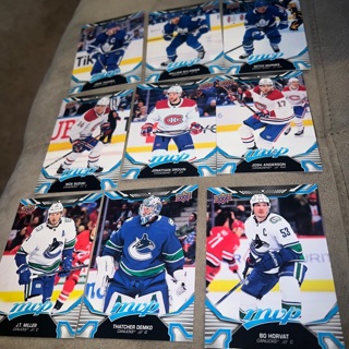 Lot of 9 UD NHL MVP Canucks, Canadiens, & Maple Leafs