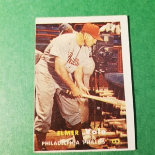 1957 - TOPPS  BASEBALL - CARD NO. 54 - ELMER VALO - PHILLIES