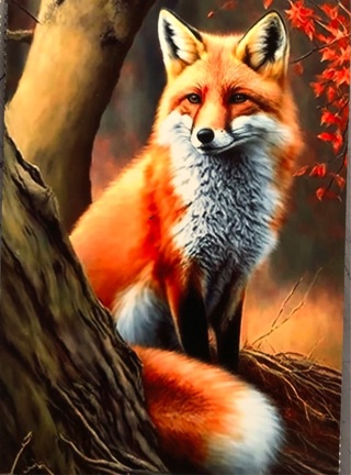 Beautiful Fox - 4 x 3” MAGNET - GIN ONLY