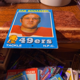 1971 topps Cas banaszek football card 