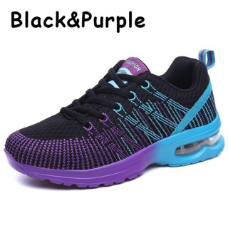 NEW Women's Black & Purple Running Tennis Shoes Lightweight Cross Trainers Athletic Sneakers SIZE 5 