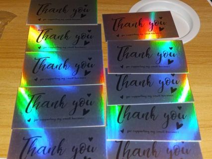 Thank you cards 10 pc no refunds I send all regular mail win 2 or more get bonus